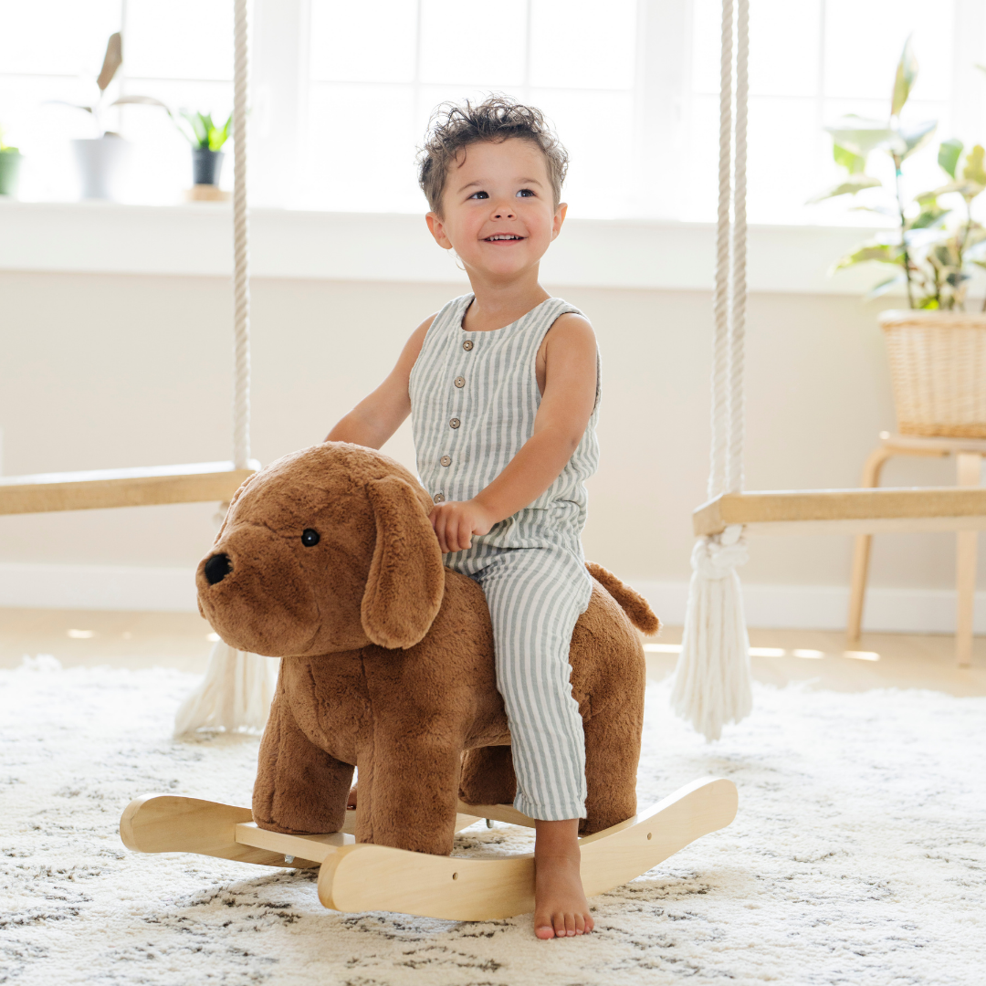 Puppy Stuffed Animal Rocker