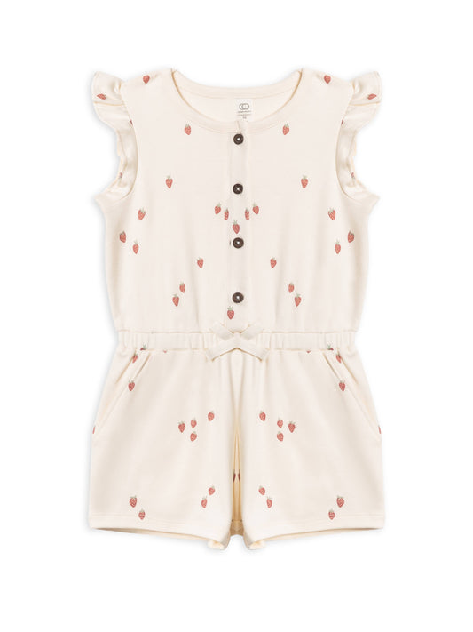 Organic Kids Shaye Romper - Strawberry / Berry: 2T
