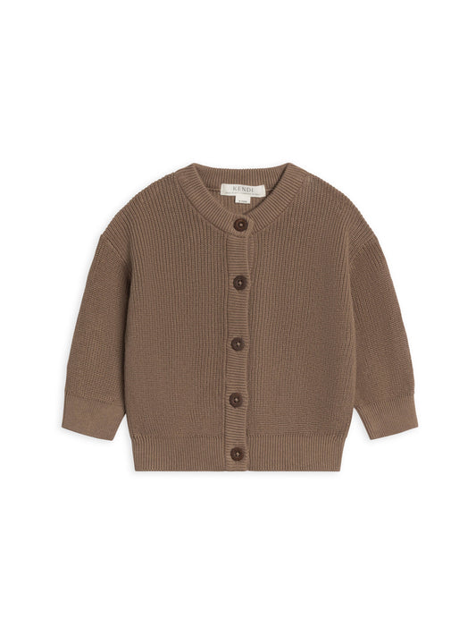 Ellis Sweater Knit Cardigan Taupe