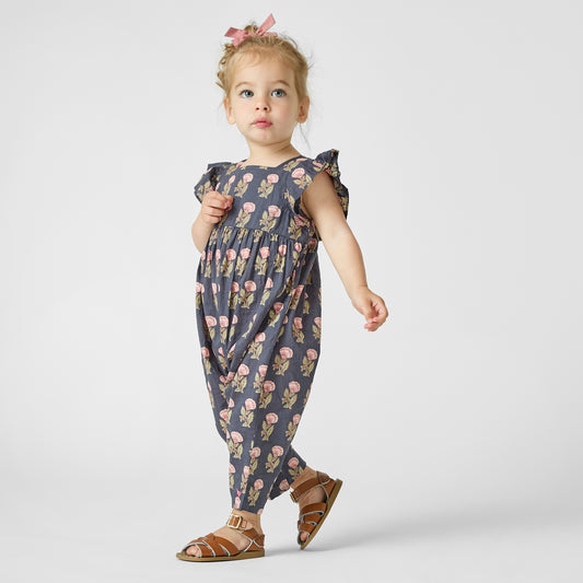 Baby Girls Elsie Jumper Navy Flower