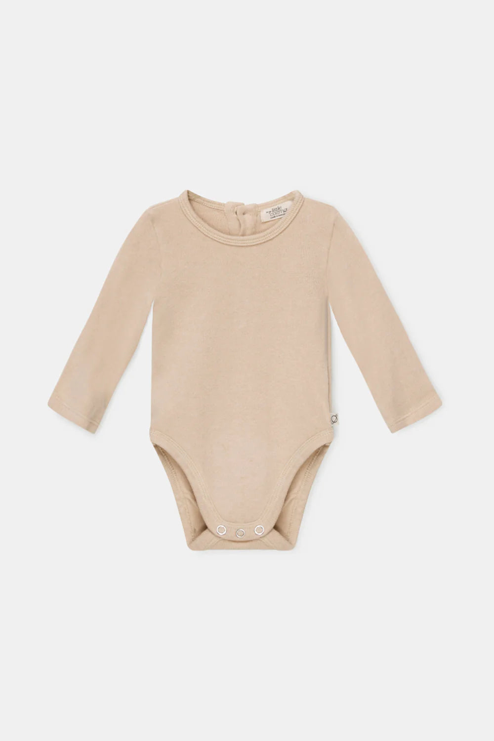 SOFT KNIT BABY BODYSUIT BEIGE