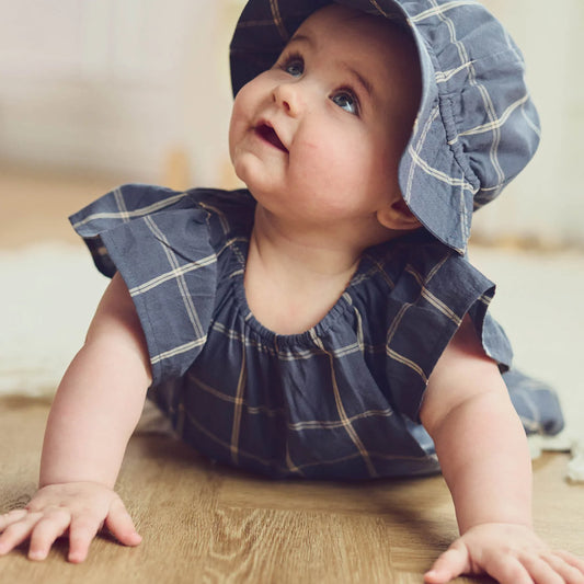 Check Dress || Night Blue