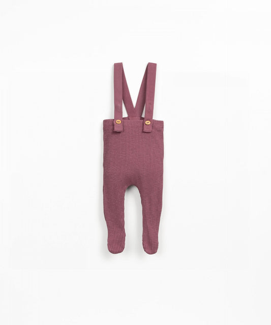 Rib Leggings with Feet & Organic Striped Bodysuit Set