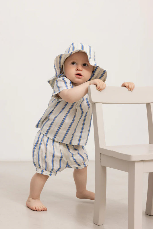 Tero T-shirt & Pablo Bloomers || Chambray Stripe
