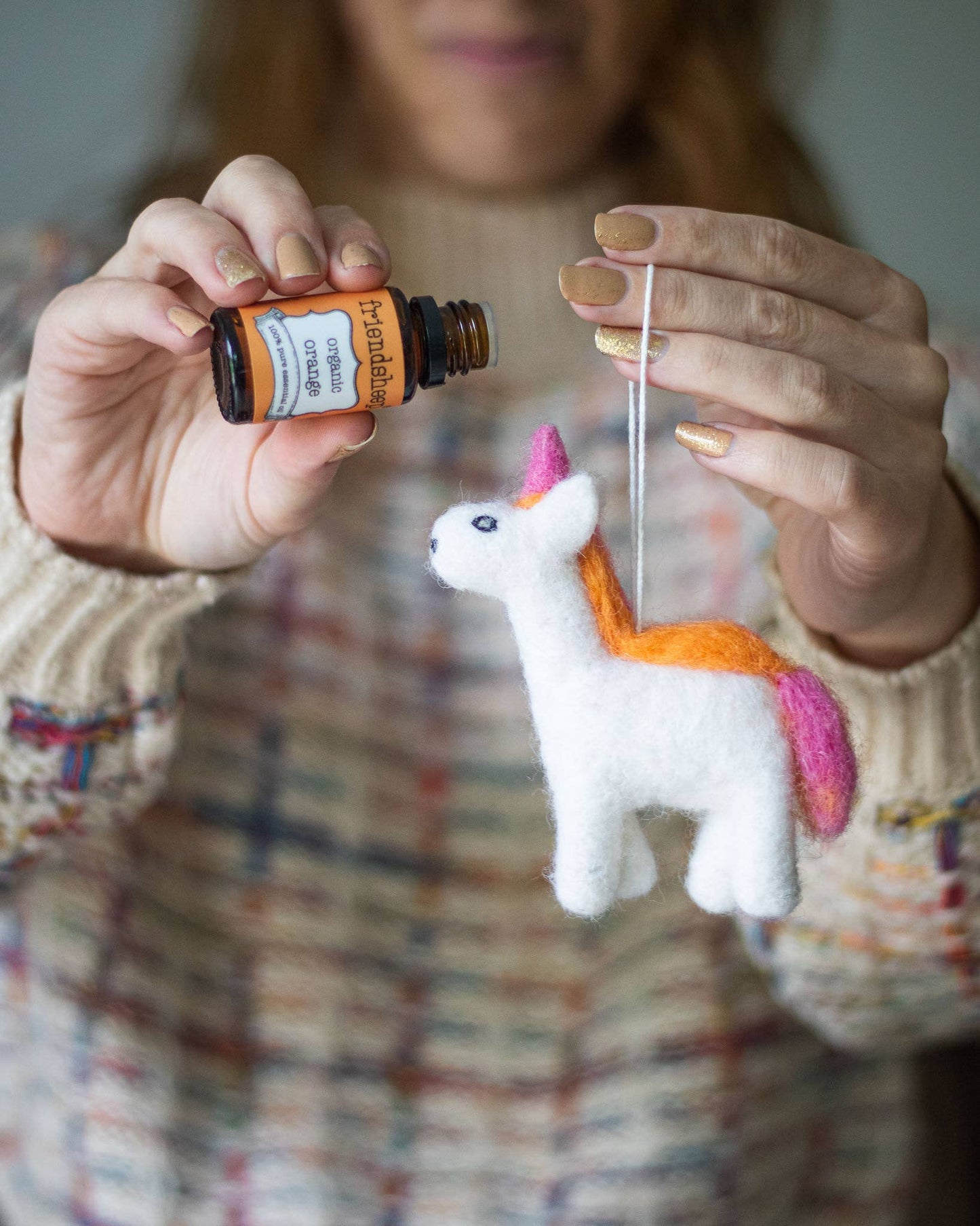 Rainbow Unicorns Eco Ornaments Set of 3