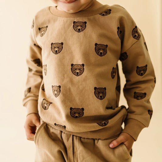 ORGANIC FLEECE SWEATSHIRT WILD BEAR