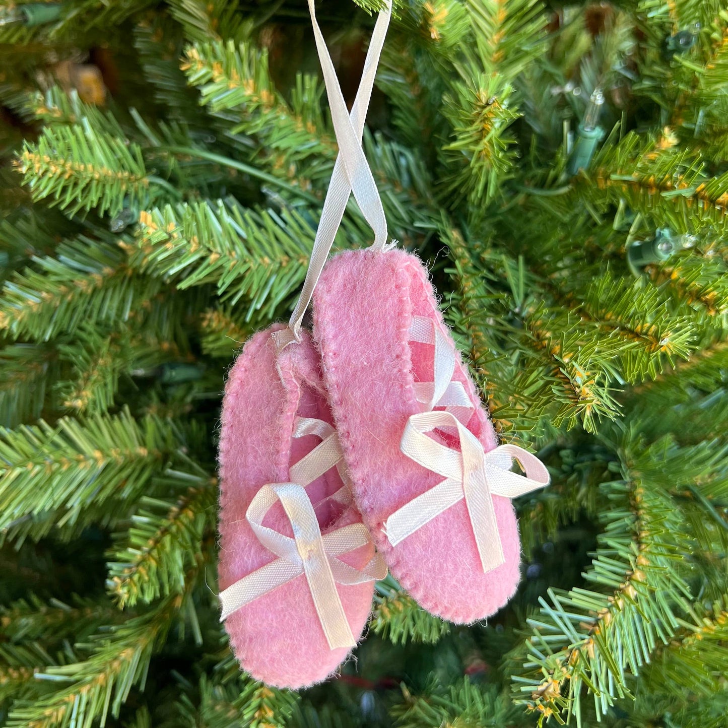Ballet Slippers Felt Wool Christmas Ornament