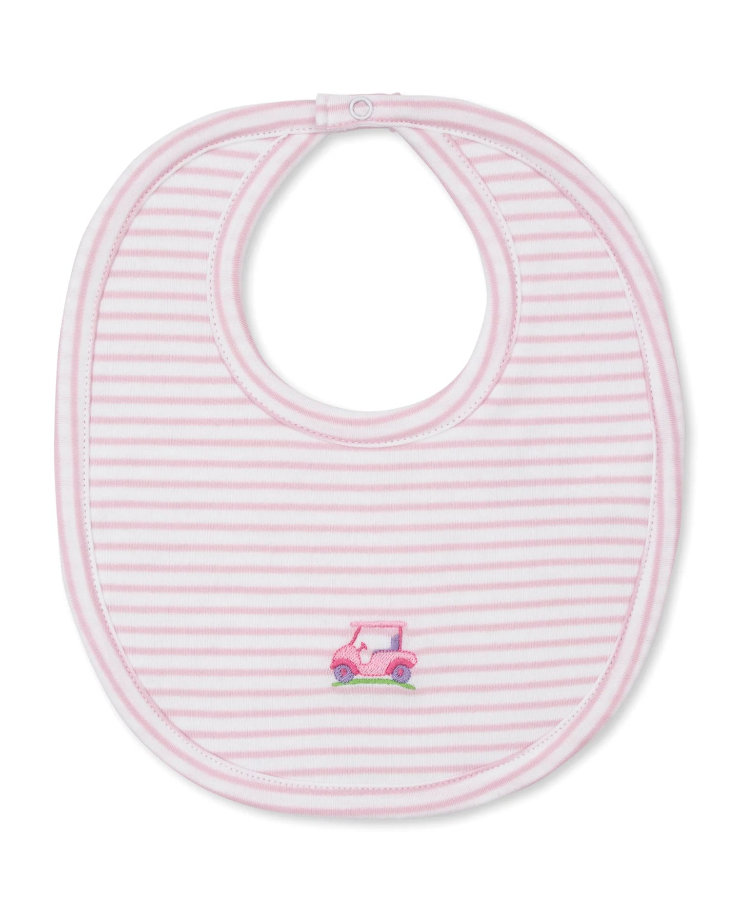 Zip Footie Pink Stripe and Bib Set  || Fairway Foursome