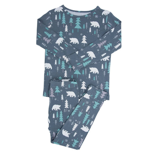 BAMBOO BIG KID PAJAMAS WINTER FOREST