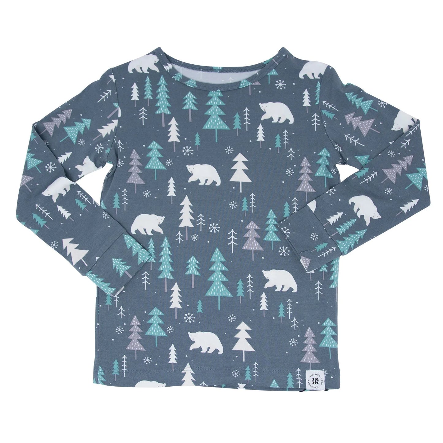 BAMBOO BIG KID PAJAMAS WINTER FOREST