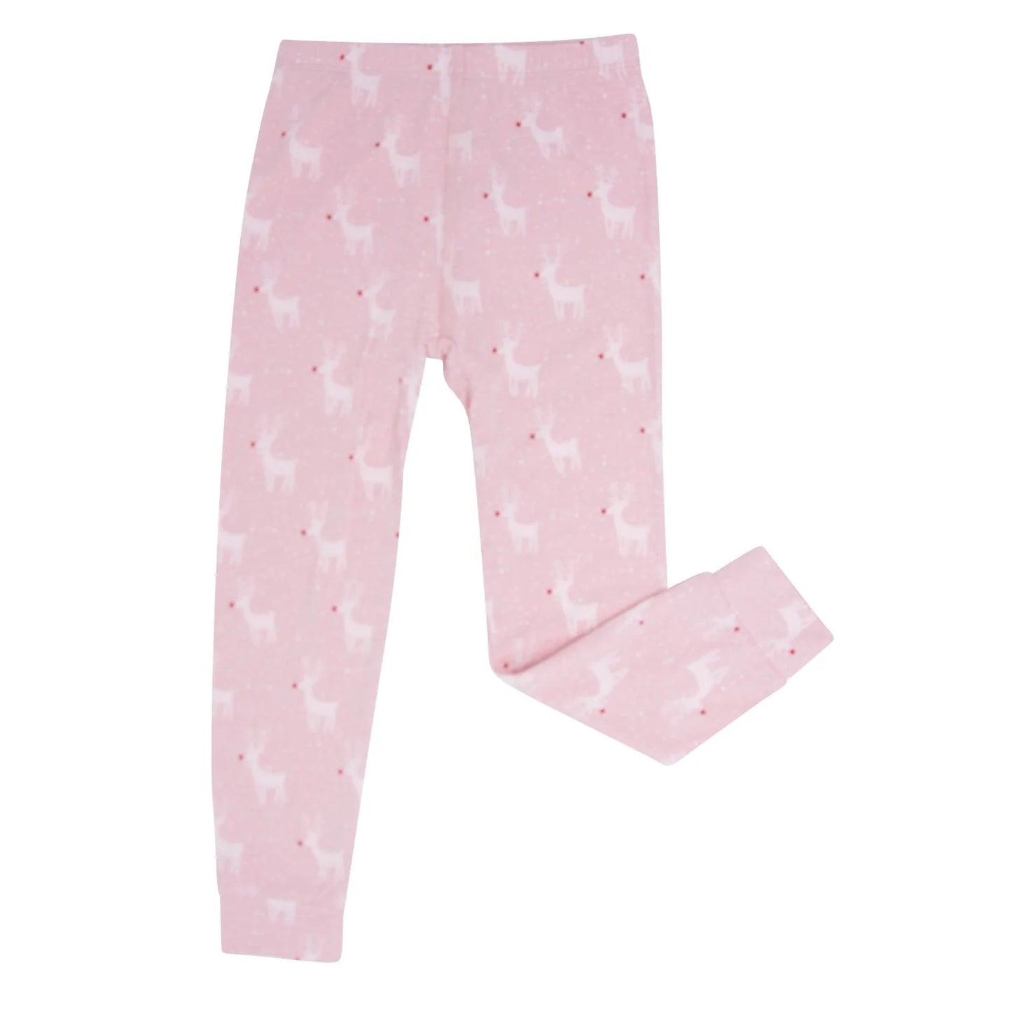 BAMBOO BIG KID PAJAMA RUDOLPH PINK