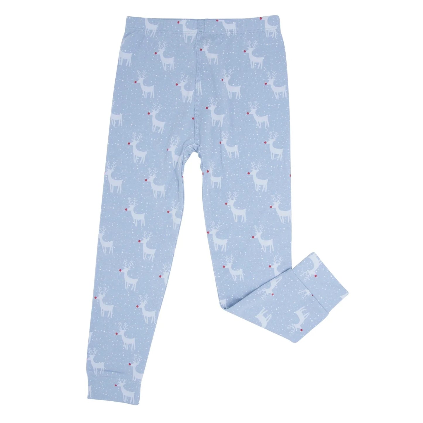 BAMBOO BIG KID PAJAMA RUDOLPH BLUE