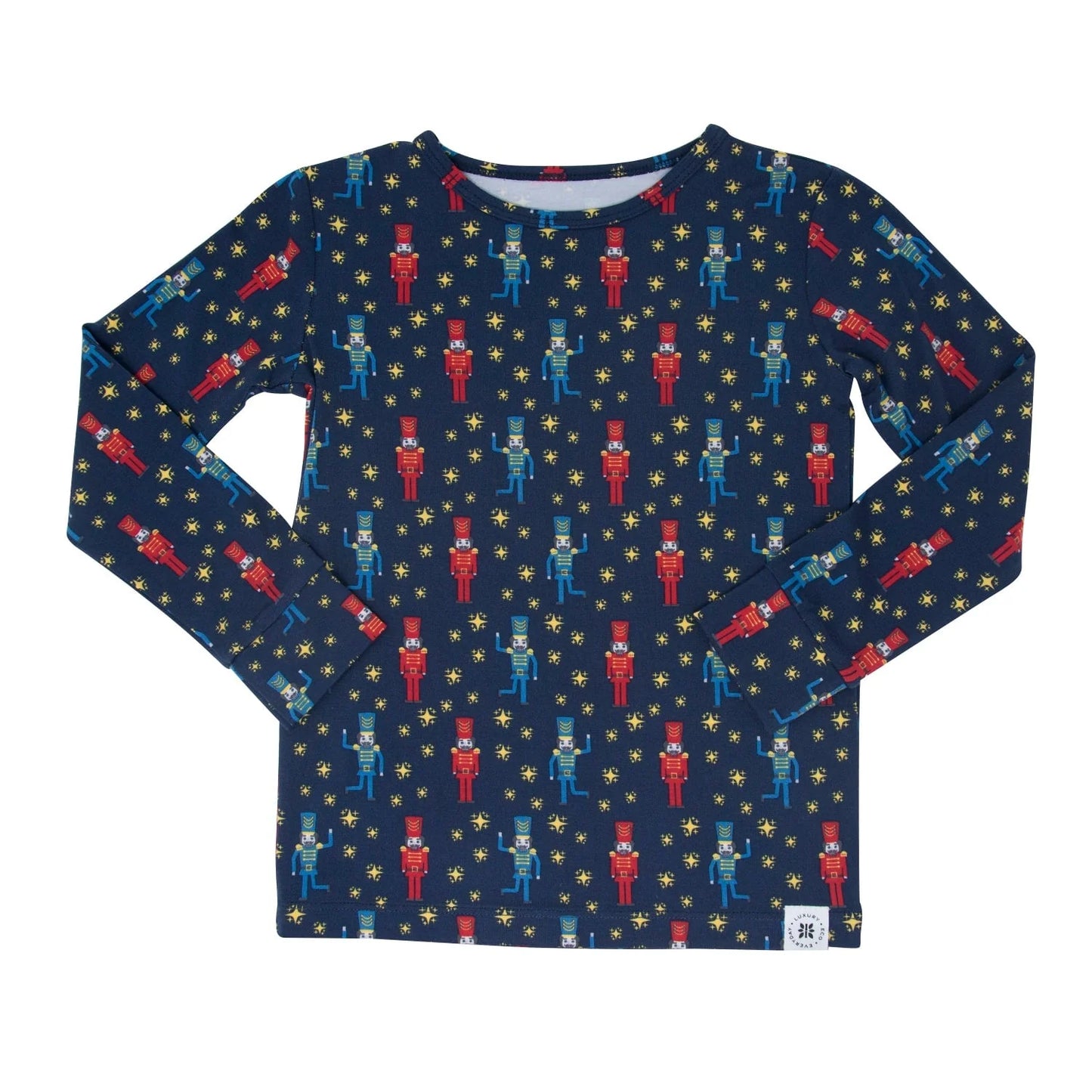 Bamboo Big Kid Pajama Nutcracker Navy