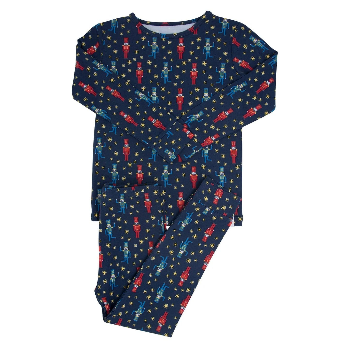 Bamboo Big Kid Pajama Nutcracker Navy