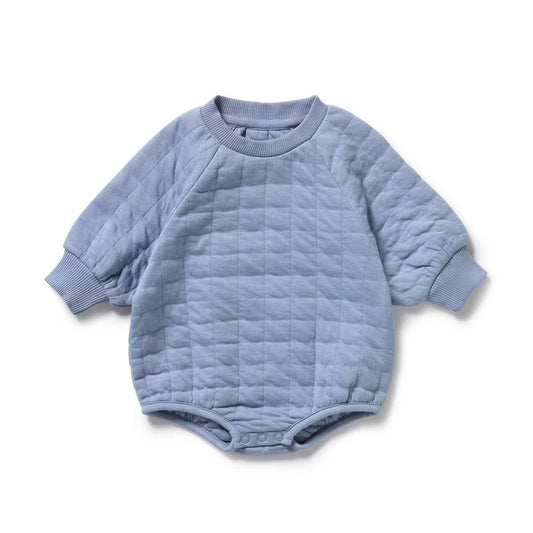 Sky Blue Organic Quilted Bodysuit