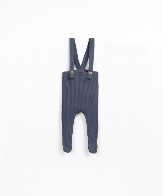 Rib Leggings with Built-in Feet and Striped Bodysuit Set