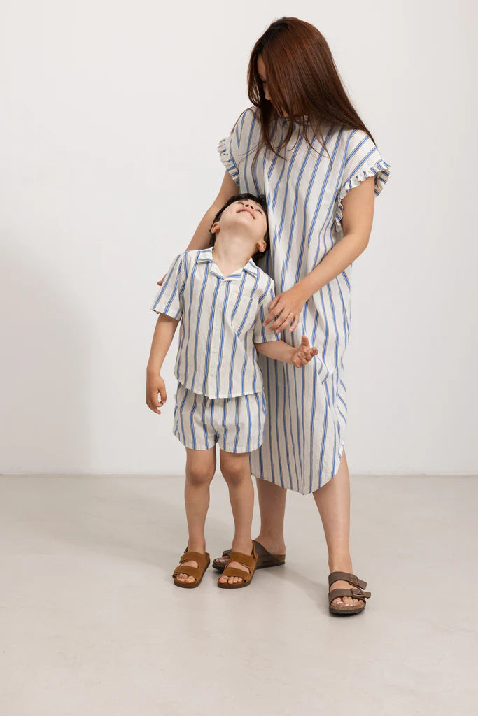 Pina Shorts  || Chambray Stripe