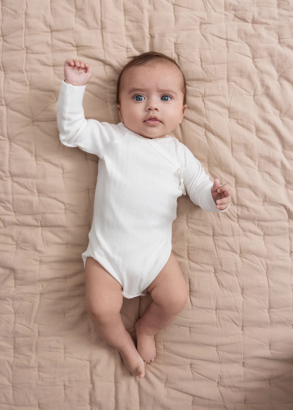 Pointelle Bodysuit and Pant Set - Gentle White