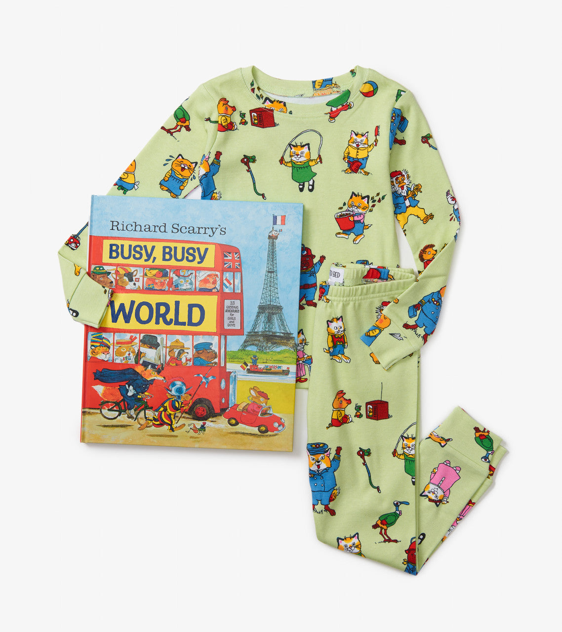 RICHARD SCARY'S BUSY WORLD BOOK WITH MATCHING PAJAMA SET