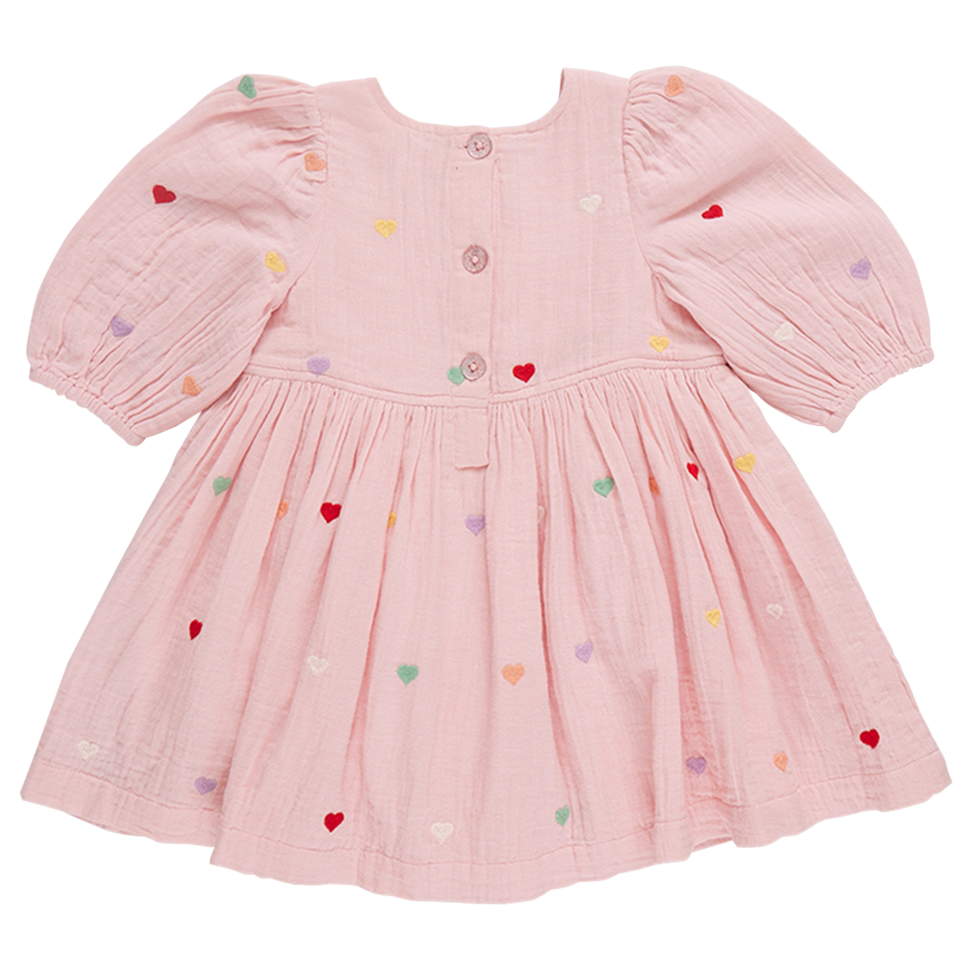 Girls Brooke Dress Candy Heart Embroidery