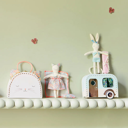 CARAVAN BUNNY MINI SUITCASE DOLL