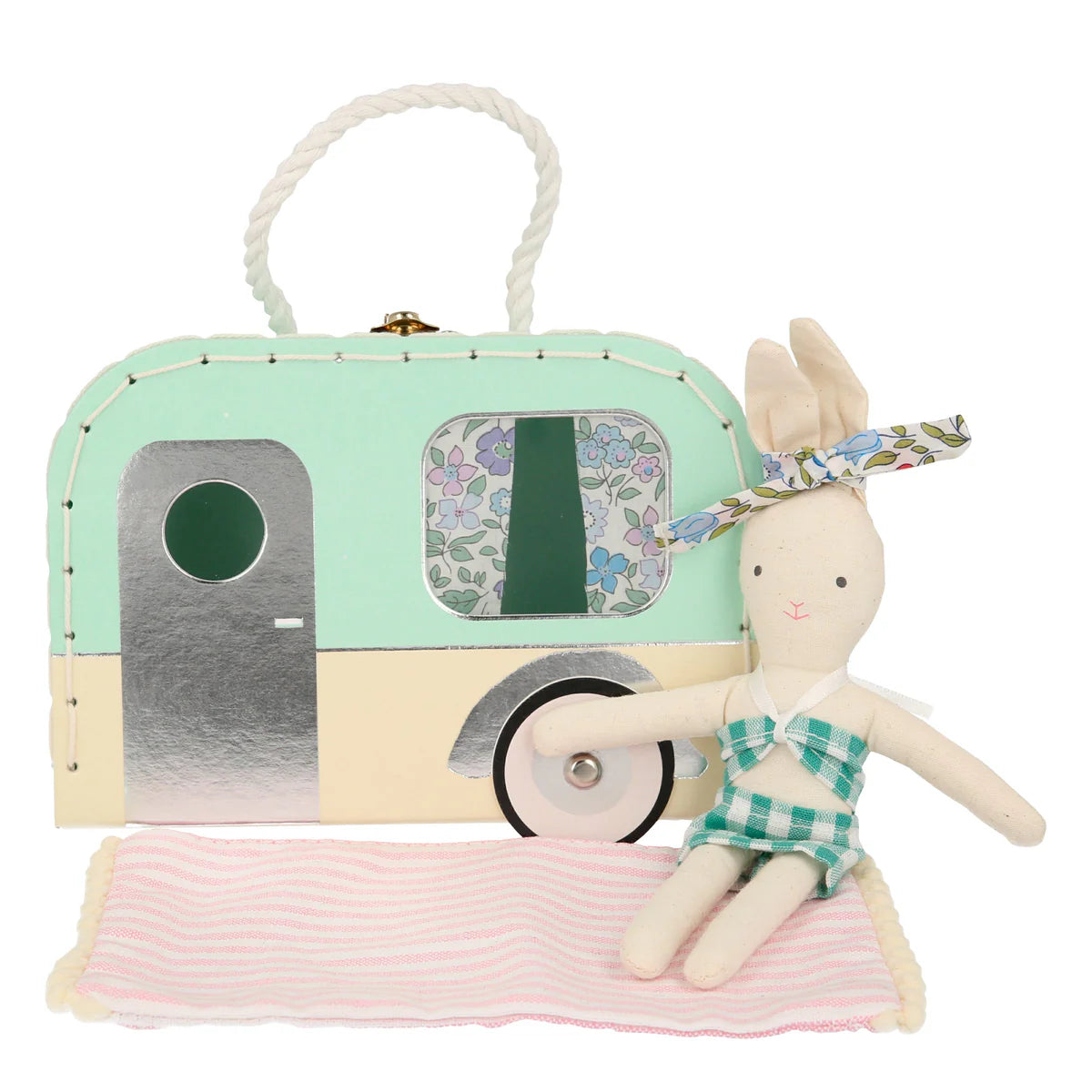 CARAVAN BUNNY MINI SUITCASE DOLL