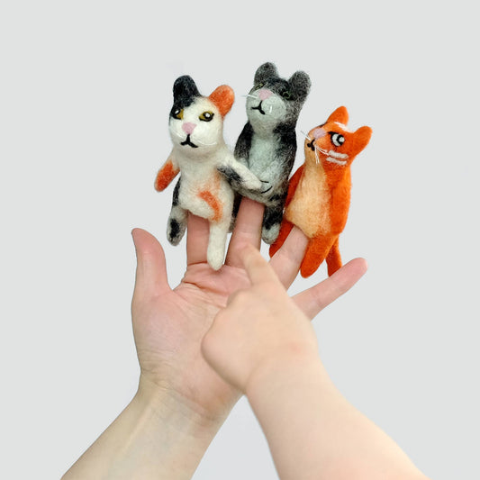 Felt Cat Finger Puppets