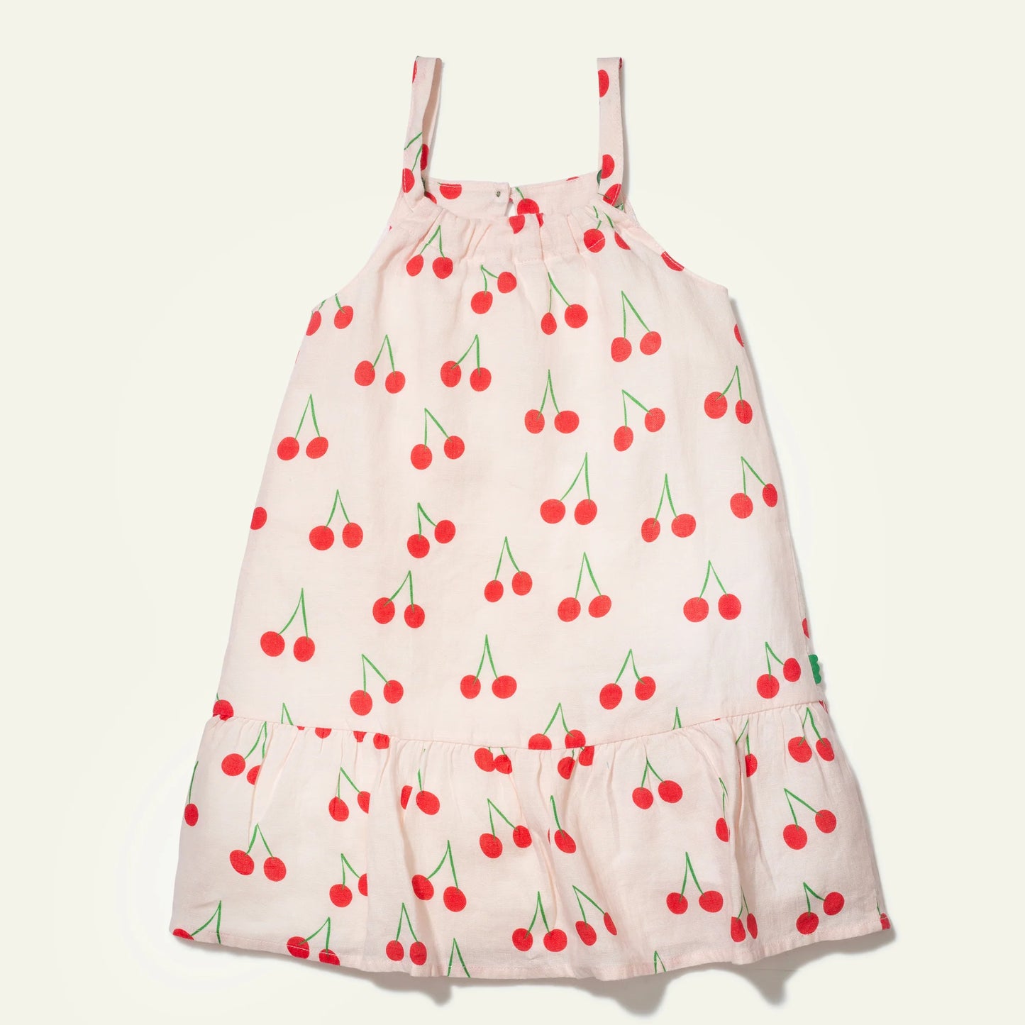 Linen Cherry Strappy Dress