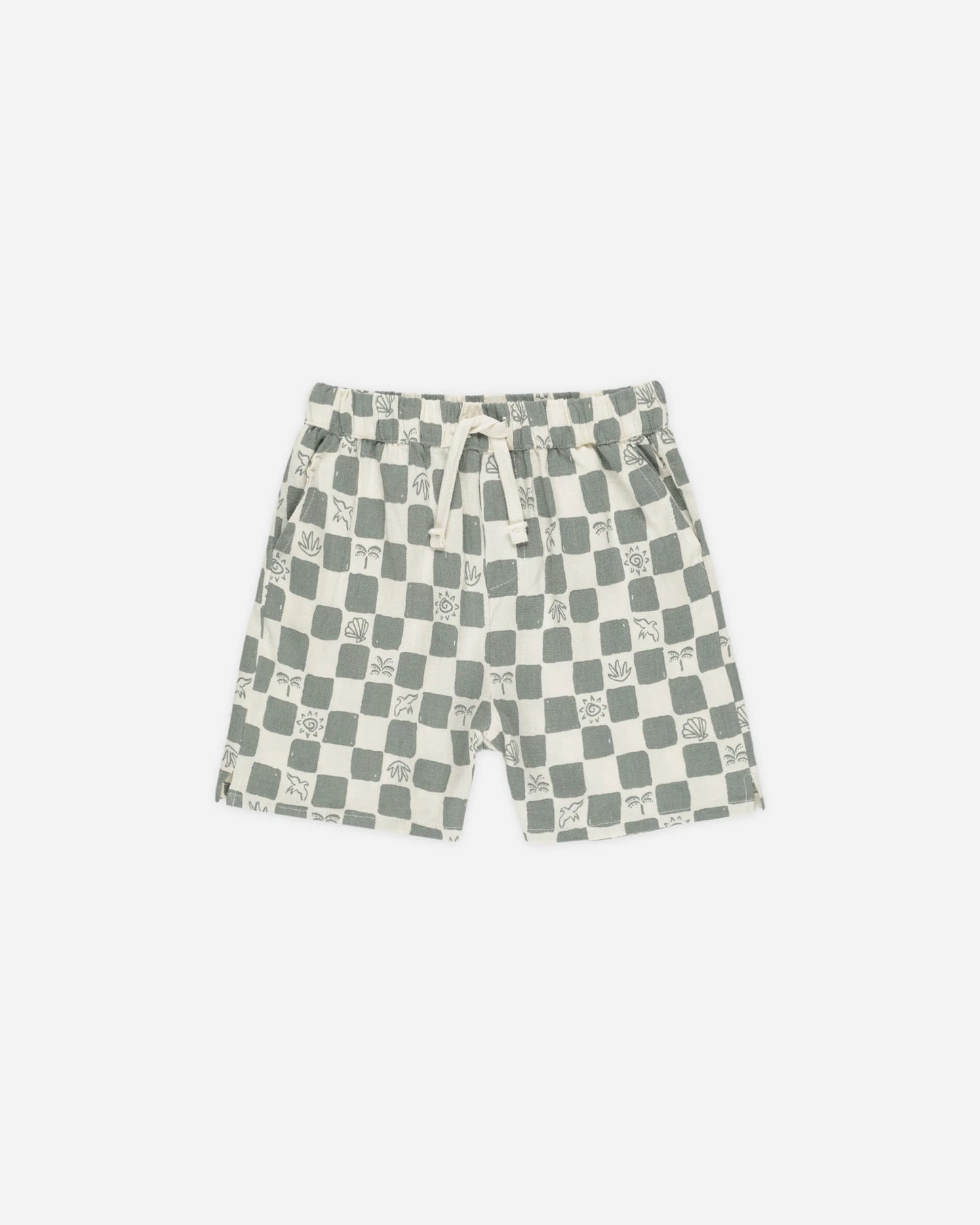 Collared Short Sleeve Shirt and Shorts Set || Coastal Check