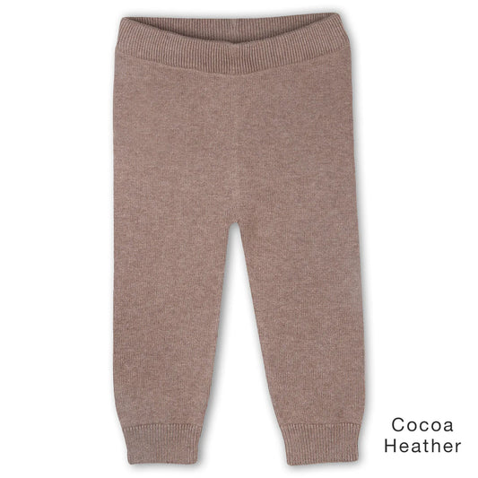 Pocket Sweater Knit Baby Legging Pants Cocoa Heather