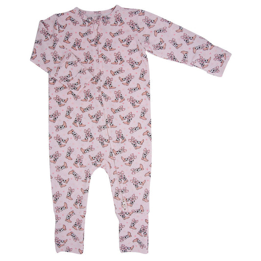 Sweet Bamboo Convertible Romper  || Cowhide Boots