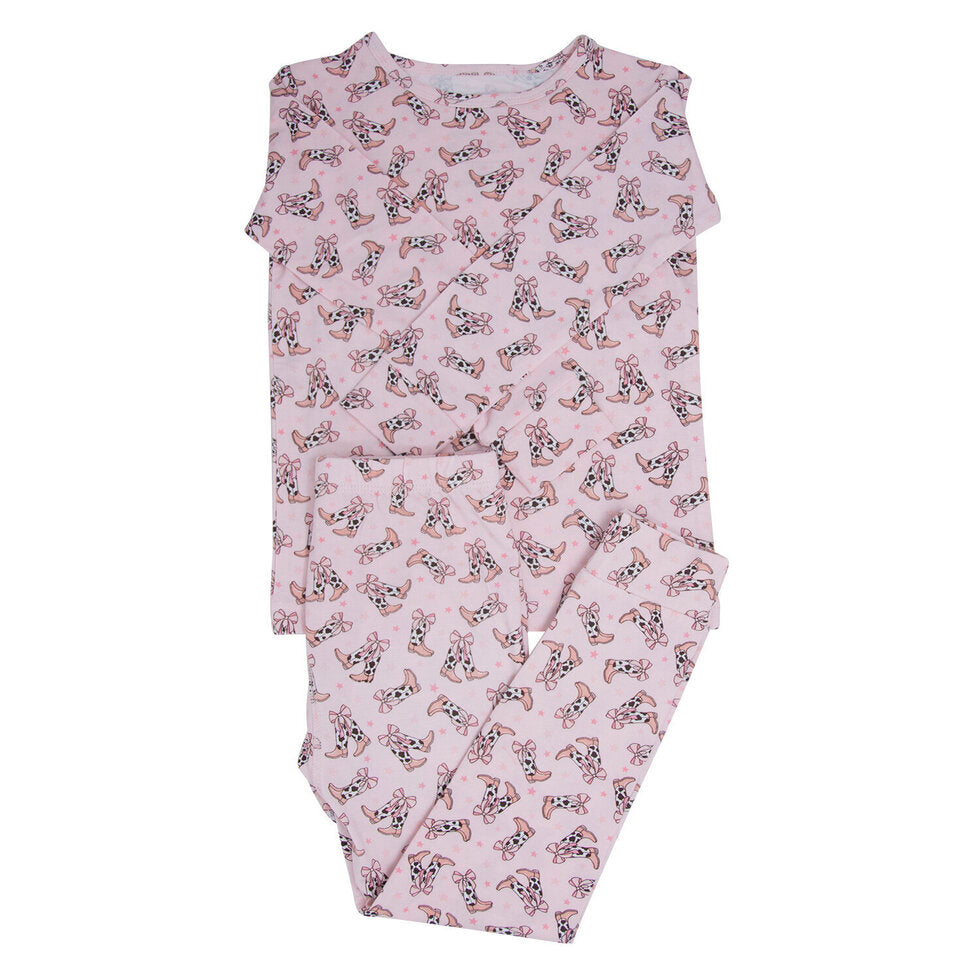 Sweet Bamboo Big Kid Pajamas || Cowhide Boots