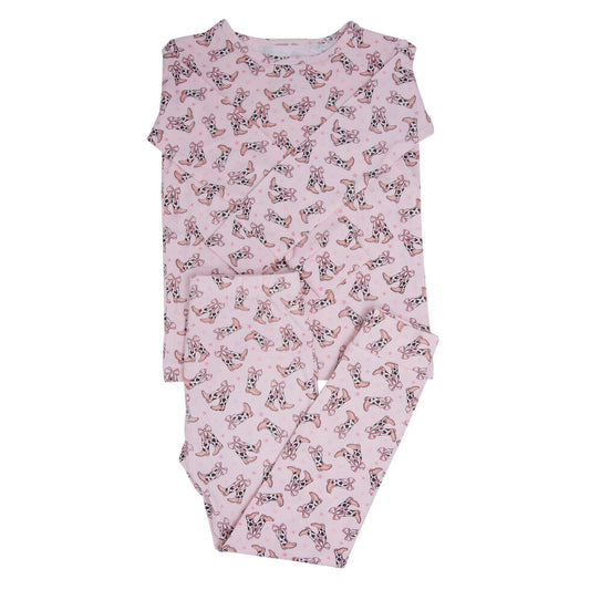 Sweet Bamboo Big Kid Pajamas || Cowhide Boots