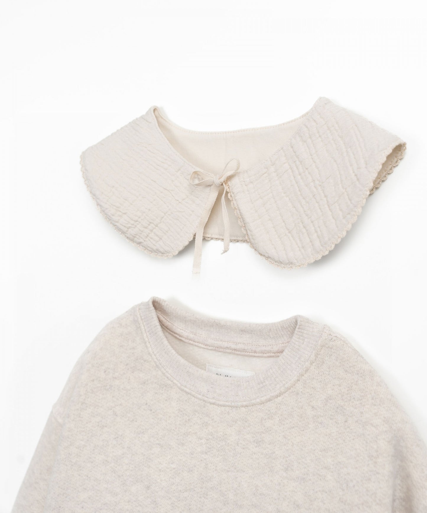Knitted Sweater with Removable Collar w/ Matching Fleece Trouser
