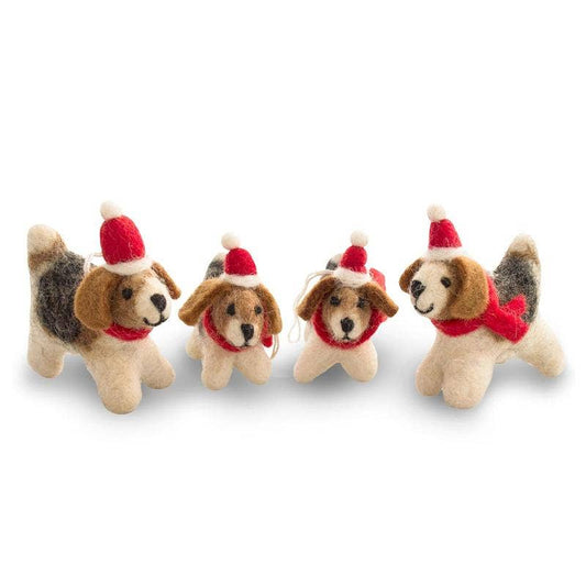 Santa’s Helpers Dogs Eco Ornaments - Set of 2