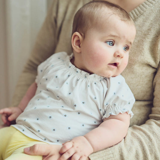 Daisy Puff Sleeve T-shirt with Floral Print + Cozy Bloomers