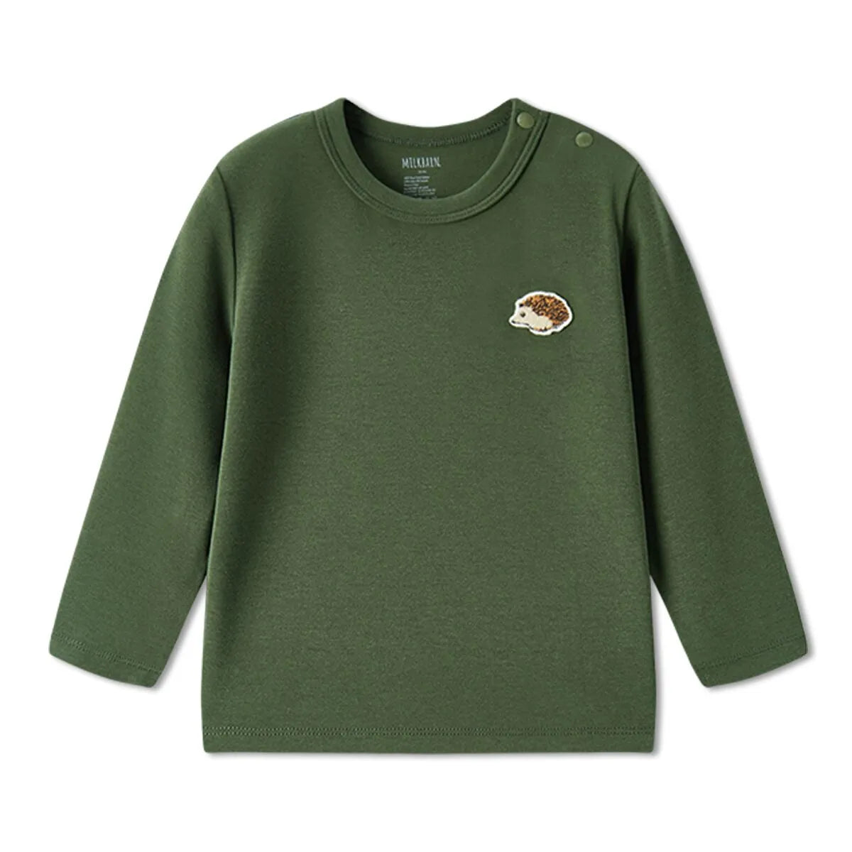 BRUSHED LONG SLEEVE T-SHIRT DARK GREEN