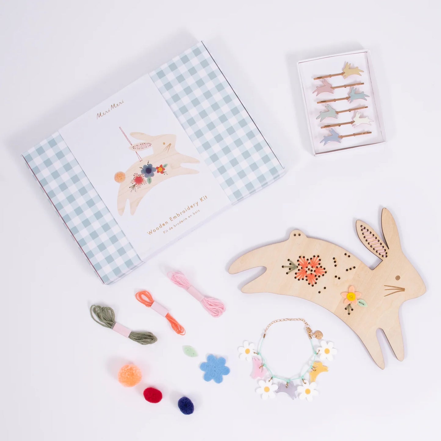 Meri Meri Wooden Bunny Embroidery Kit