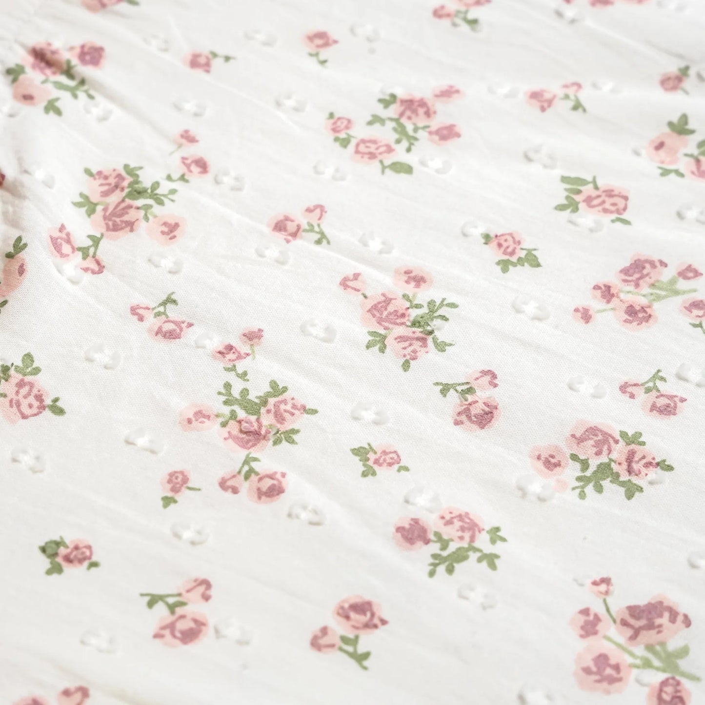 Organic Tie Shoulder Bubble Romper - English Roses