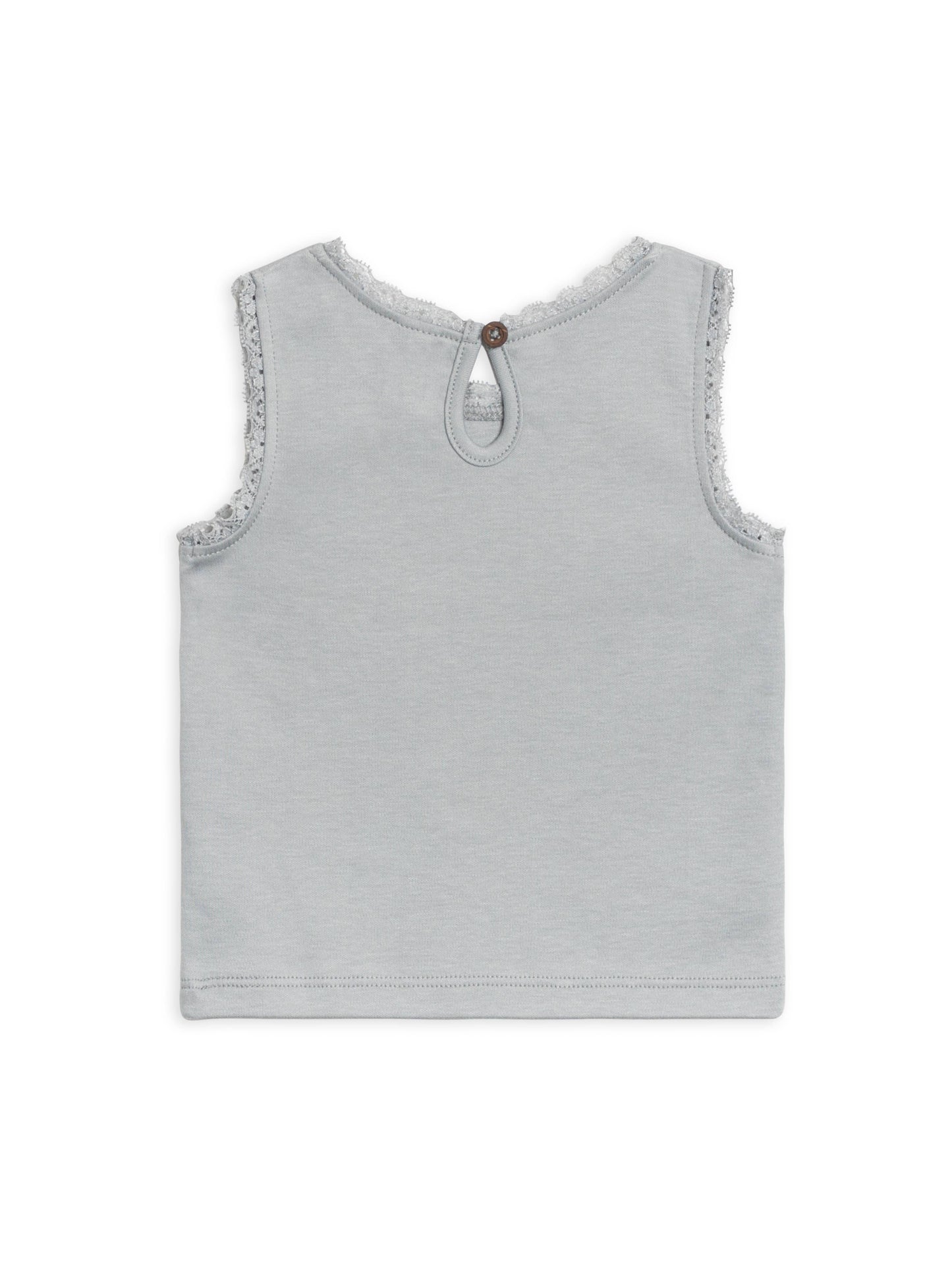 Organic Baby & Kids Selene Lace Tank - Mist: 12-18M