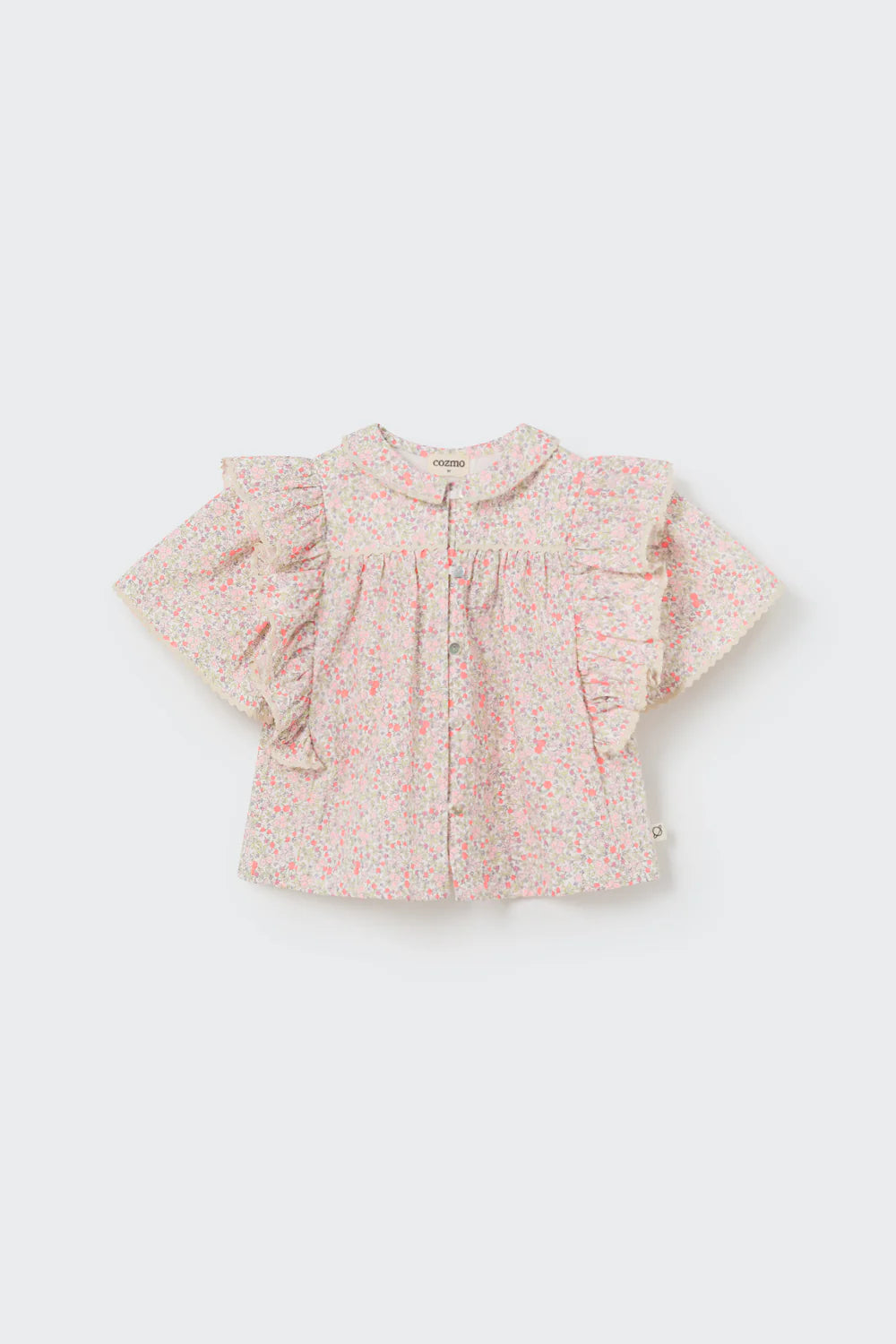 Organic Floral Blouse and Shorts Set