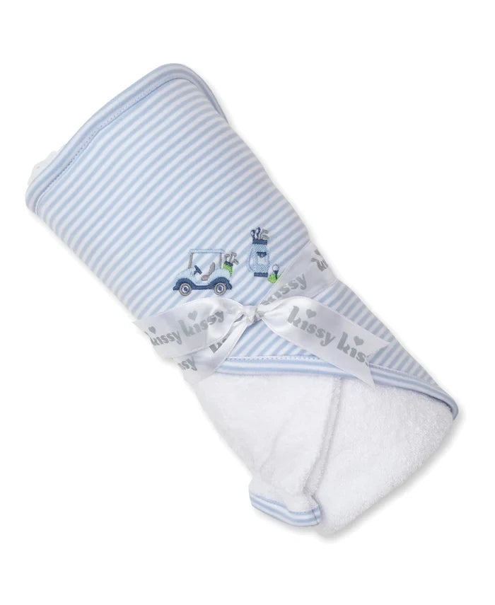 Hooded Towel & Mitt Set Golf Club Blue