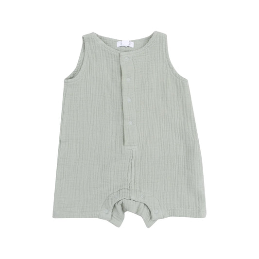Sleeveless Shortie Romper || Sage