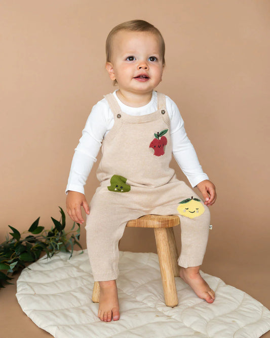 Happy Fruits Embroidered Baby Overall Set