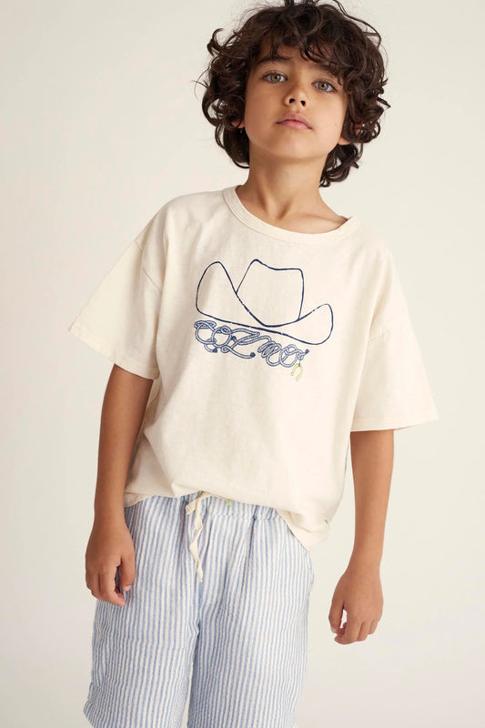 Organic Slub Print T-Shirt Hat