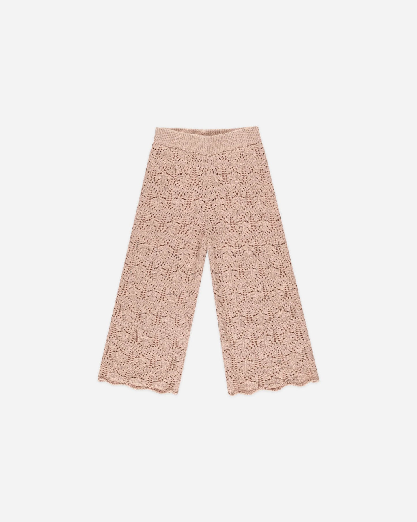 CROCHET KNIT PANT ROSE