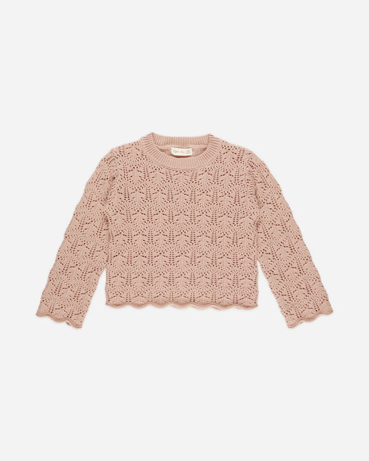 CROCHET KNIT PULLOVER ROSE