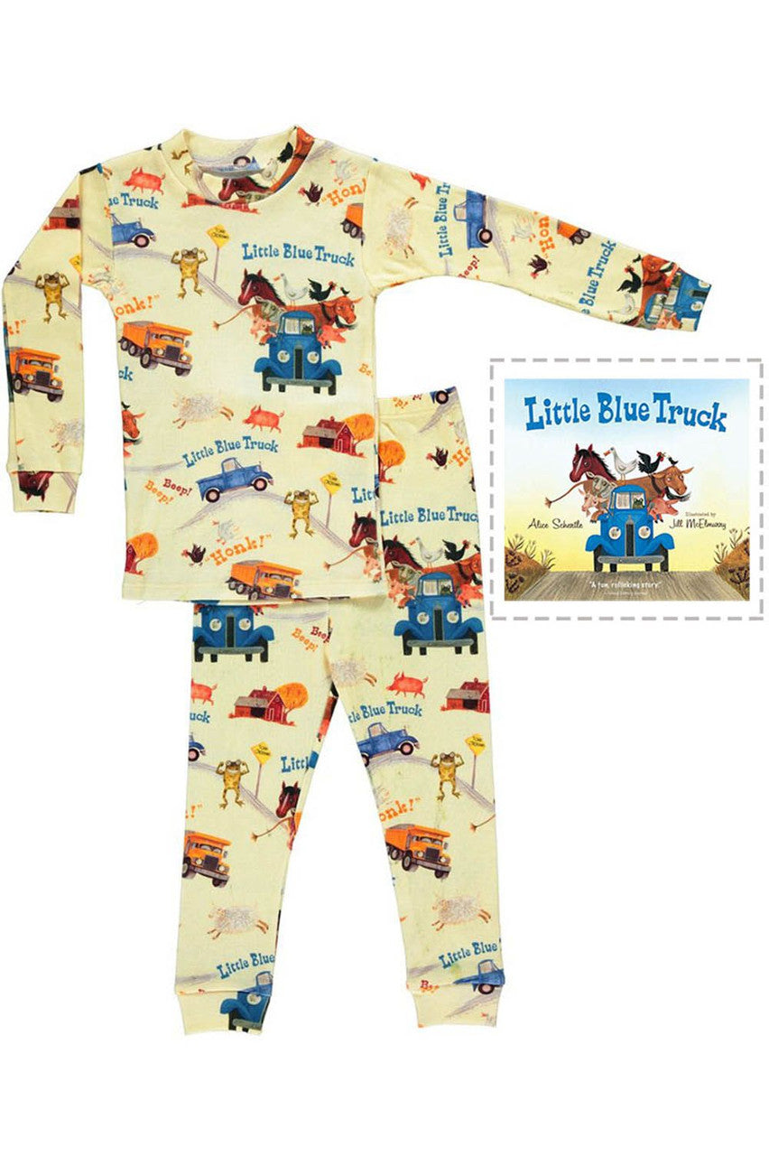 LITTLE BLUE TRUCK BOOK AND MATCHING PAJAMA SET