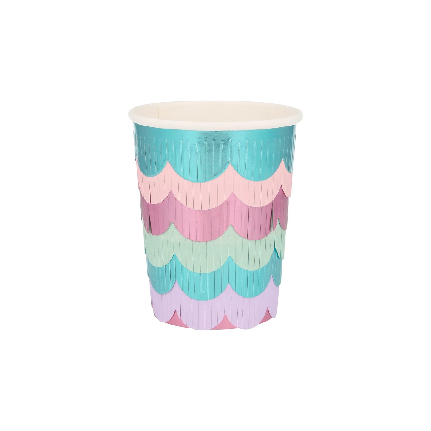 Mermaid Scalloped Fringe Cups (8)