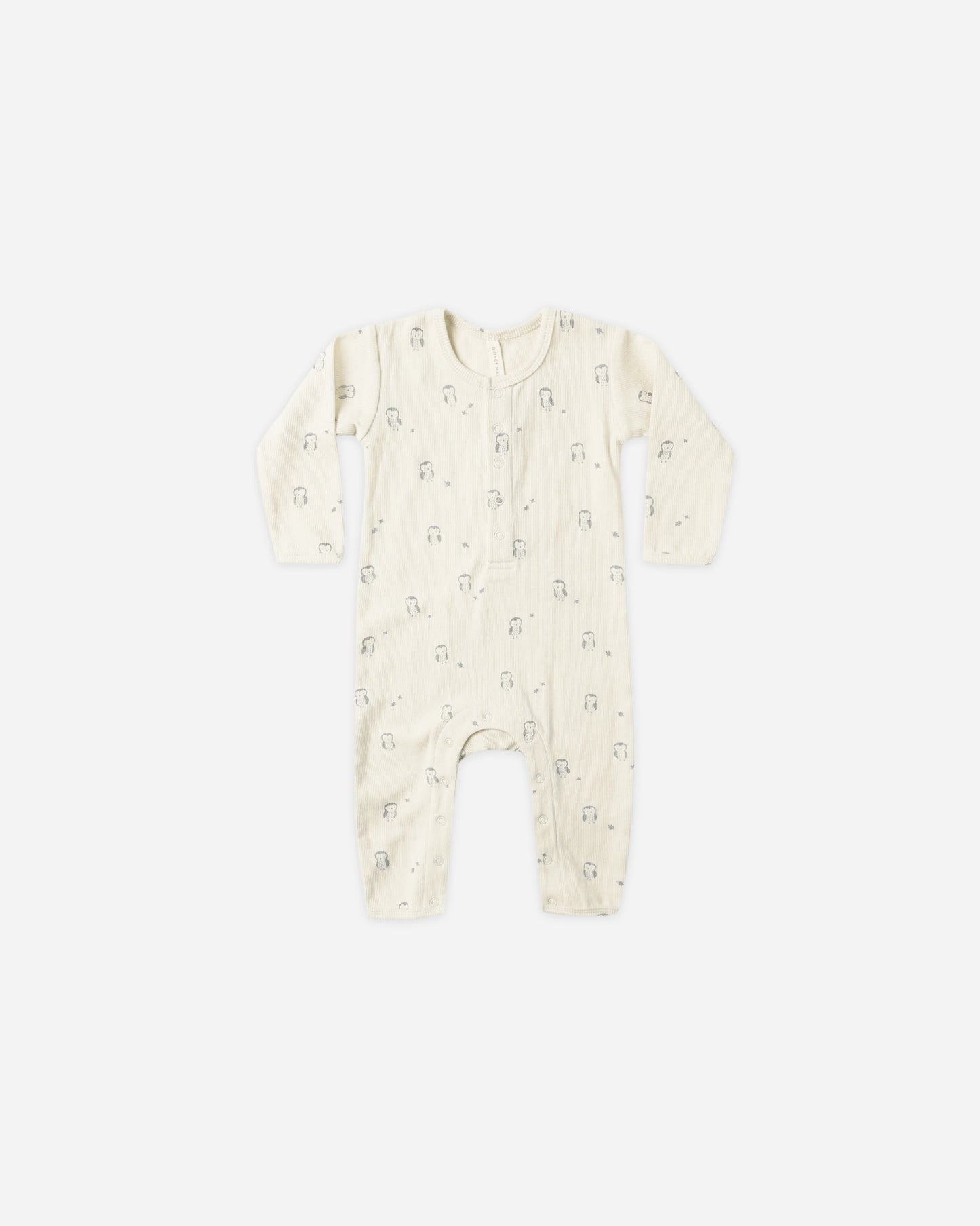 Ribbed Baby Jumpsuit || Owls